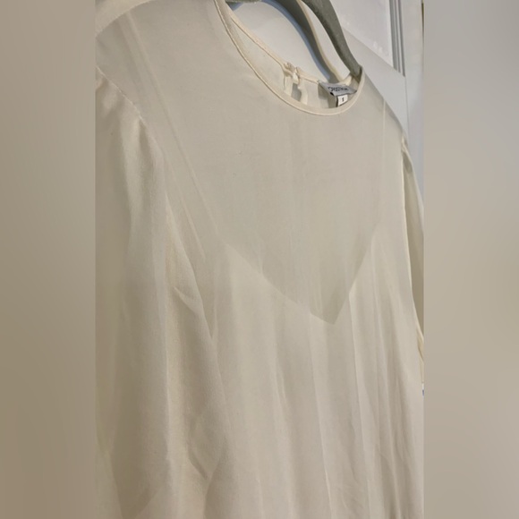 Nordstrom Elegant White Long Sleeve Pleated Dress - Picture 4 of 8